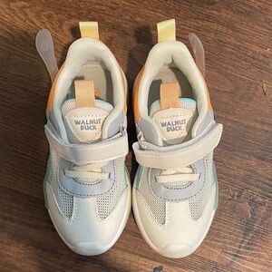 Kids Sneakers - Cream and Orange